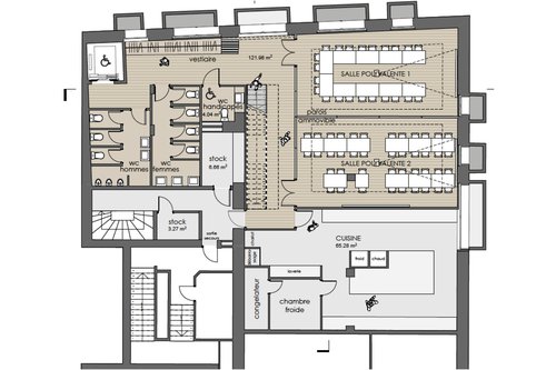 Architecture d'intérieur de CCHE pour la Brasserie le Vaudois Suisse