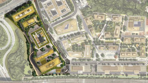 Architecture de CCHE pour Les Atmosphères du Quartier de l'étang à Vernier Genève Suisse