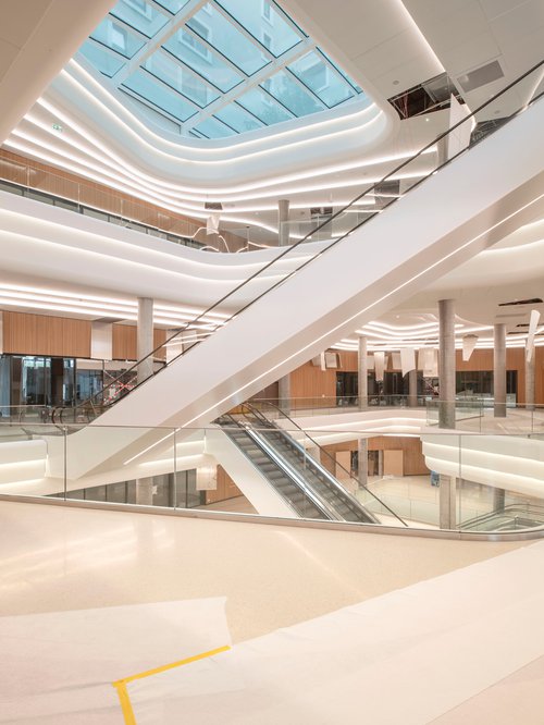 Architecture de CCHE pour le l'îlot A Les Atmoshères du Quartier de l'étang à Vernier Genève Suisse