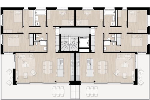 Architecture de CCHE pour les bâtiments d'habitations de la Vy-Creuse 9 à Nyon Suisse