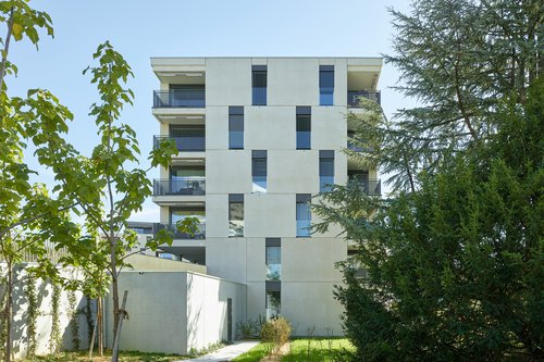 Architecture de CCHE pour Bugnon EST Bâtiment E et F quartier Maillefer Suisse