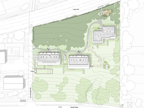 Architecture de CCHE pour le projet Le Parc de Staël à Coppet Suisse