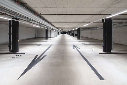 Signalétique de CCHE pour le parking des logements Les Logis de Prilly