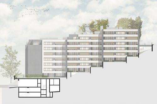 Transformation de CCHE pour le projet de rénovation et d'assainissement Sablons à Neuchâtel Suisse