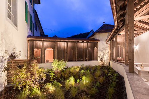 Transformation et rénovation historique de l'Hôtel de la Cigogne à Saint Ursanne Jura Suisse