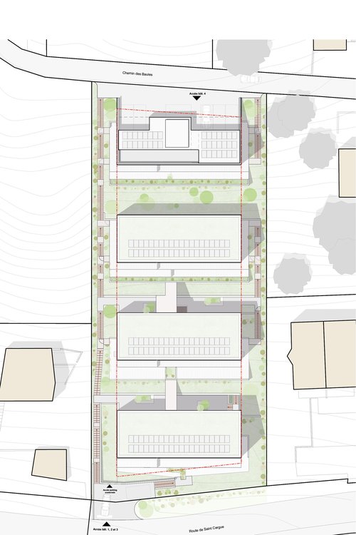 Architecture de CCHE pour les terrasses du Bois de Chênes Suisse