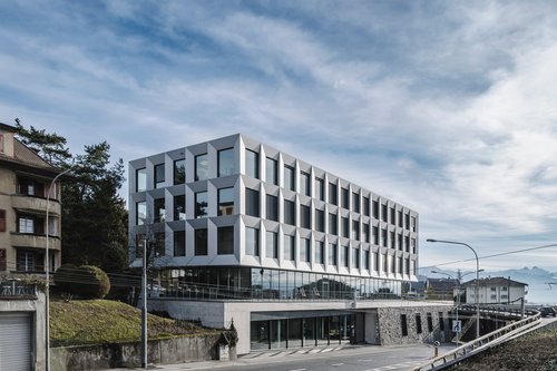 Architecture de CCHE d'un bâtiment administratif Pallin-Panchaude Suisse