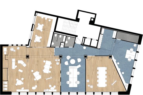 Architecture d'intérieur de CCHE pour le projet Kessler à Lausanne Suisse