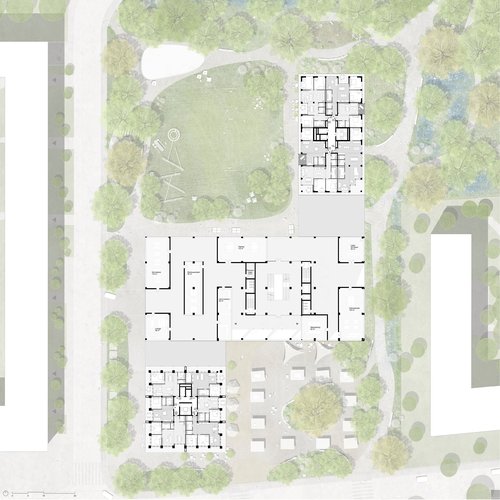Urbanisme et architecture pour le concours Sonnentalstrasse 8