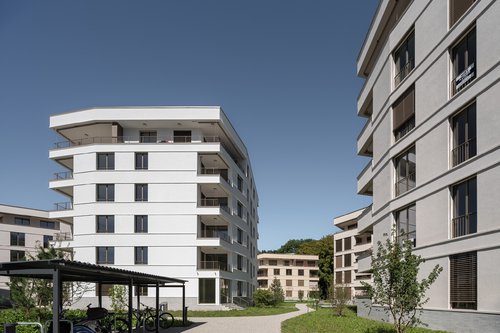 © Hiris Images Urbanisme et Architecture de CCHE pour le quartier Ancienne Papeterie à Marly Suisse