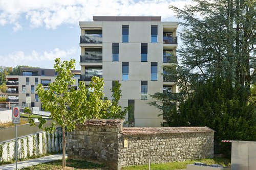 Architecture de CCHE pour Bugnon EST Bâtiment E et F quartier Maillefer Suisse