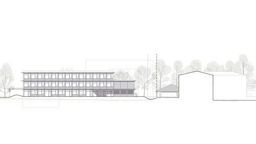 Architecture de CCHE pour le concours de l'école de Siviriez Suisse