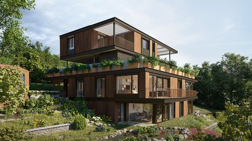 Architecture de CCHE pour l'immeuble d'habitation La Begnaule à Begnins Suisse