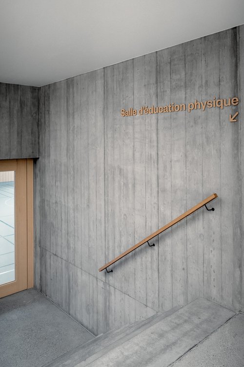 Architecture de CCHE pour l'école de Pont-Rouge à Lancy Genève Suisse