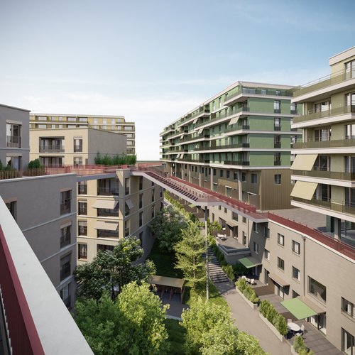 Urbanisme et Architecture de CCHE pour le Quartier résidentiel à Bussigny Suisse