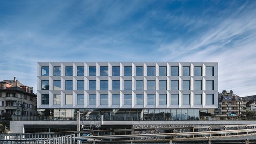 Architecture de CCHE d'un bâtiment administratif Pallin-Panchaude Suisse