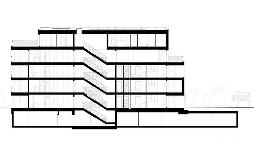Architecture de CCHE pour les jardin de Prilly à Lausanne